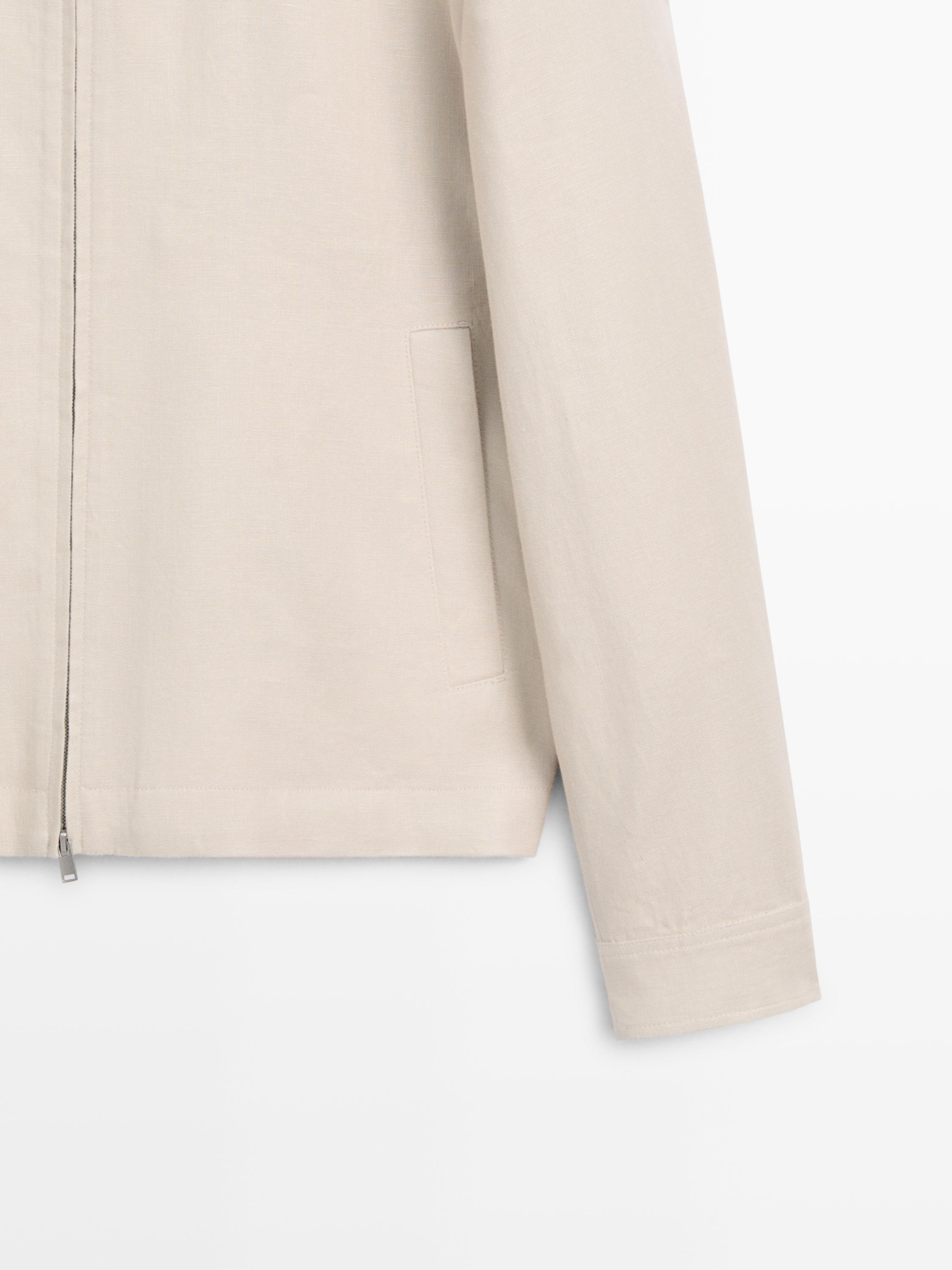 Veste bomber total look 100 % lin